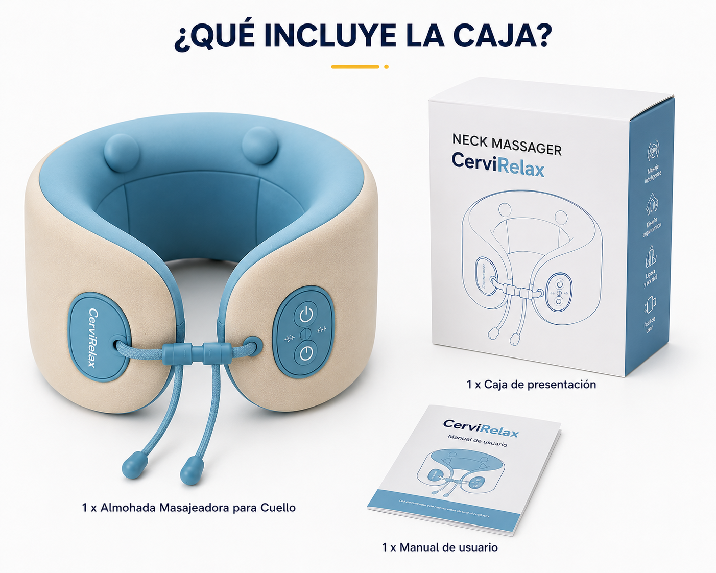 CerviRelax Pro™ – Almohada Masajeadora Inteligente para Cuello