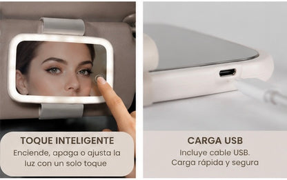Espejo LED para Auto