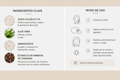Tónico Exfoliante Glycolic Acid 7%