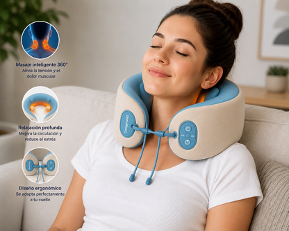 CerviRelax Pro™ – Almohada Masajeadora Inteligente para Cuello